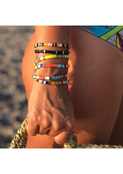 TL-B190244B GO2BOHO Boho Miyuki Bilezik Kadınlar Için Tila Boncuk Bilezik Kız Takı Pulseira Femme Takı Dostluk Hediye (Yurt Dışından)