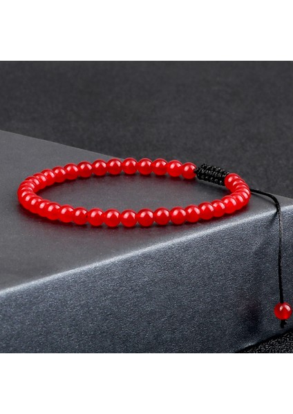 Sarı 4 mm Doğal Taş Yuvarlak Boncuk Bilezik Kadın Minimalizm Ayarlanabilir Deri Dize Bilezik Takı Erkekler Şifa Yoga Pulsera Hediye (Yurt Dışından) fırsatları