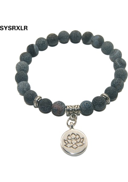 Malakit Doğal Taş Lotus Buda Boncuk Ametist Akik Lapis Lazuli Kaplan Gözü Turquoises Bilezik Kadın Erkek Yoga Bilezik Femme (Yurt Dışından) modelleri
