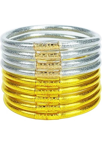 60MM Tarzı Beyaz Et Glitter Bilezik Budist Jonc Bilezik Tüm Hava Bileklik Jöle Bilezikler Kadın Kızlar Için Doğum Günü Anneler Günü Partisi (Yurt Dışından) indirimleri