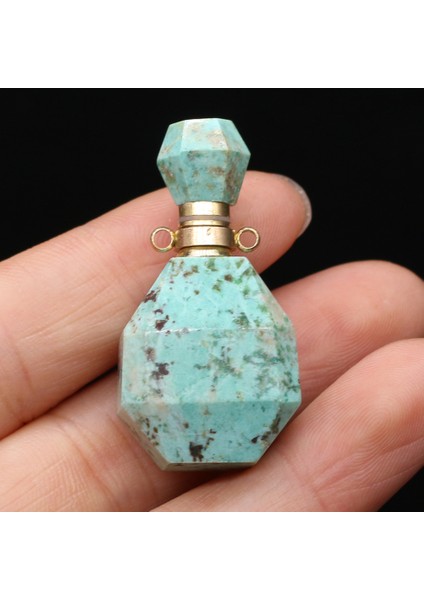 20X38MM Doğal Taş Parfüm Şişesi Kolye Reiki Şifa Uçucu Yağ Şişeleri Kristal Ametist Takı Yapımı Için Kolye Kolye (Yurt Dışından)