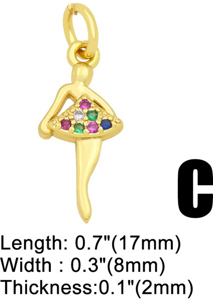 C Ocesrıo Moda Küçük Sevimli Emaye Kalp Kolye Takı Yapımı Altın Kaplama Bakır Bulgular Diy PDTA515 (Yurt Dışından)