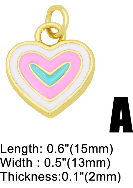 C Ocesrıo Moda Küçük Sevimli Emaye Kalp Kolye Takı Yapımı Altın Kaplama Bakır Bulgular Diy PDTA515 (Yurt Dışından) indirimleri