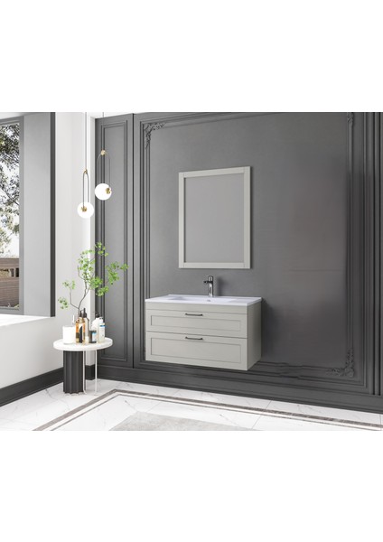 Beyoğlu 85 cm Beyoğlu Gri Banyo Dolabı fiyatları