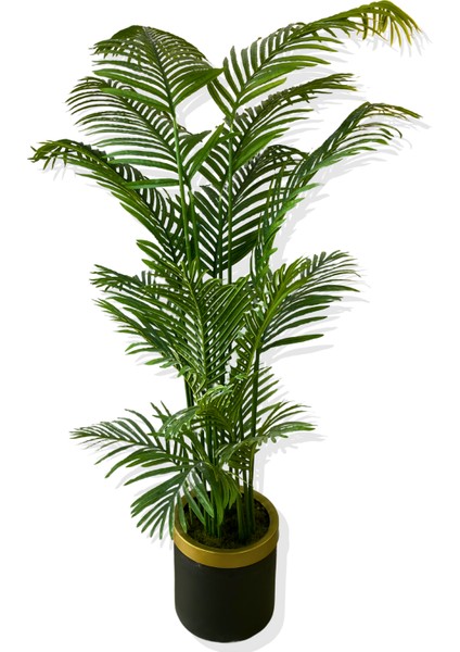 Areka 16 Yaprak 180 cm Yapay Ağaç 30X30 Gold Kemerli Saksı fırsatları