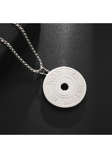 AL19328-25KG Otoriter Serin Dambıl Kolye Kolye Halter Halter Spor Kolye Erkekler ve Kadınlar Eğlence Sporları Punk Takı (Yurt Dışından)