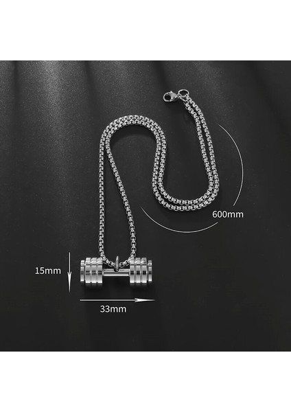 AL19328-25KG Otoriter Serin Dambıl Kolye Kolye Halter Halter Spor Kolye Erkekler ve Kadınlar Eğlence Sporları Punk Takı (Yurt Dışından) fiyatları