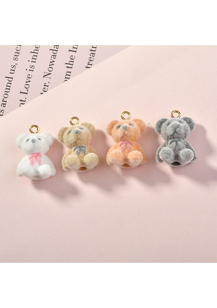 Beyaz Trendy Renkli Akın Ayı Charms Kolye Kolye Bilezik Dıy Takı Yapımı Popüler Hayvan Charm Kolye (Yurt Dışından) indirimleri