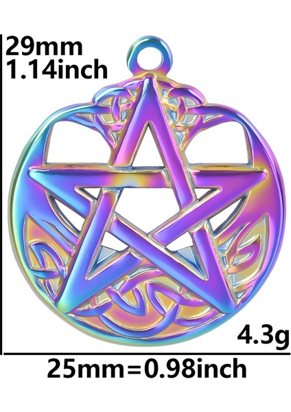 S618-R 6 Adetlot Büyücülük Celtic Düğüm Koruma Muska Charms Paslanmaz Çelik Wicca Tanrıça Üçlü Ay Kolye Подвеска Takı Için (Yurt Dışından)