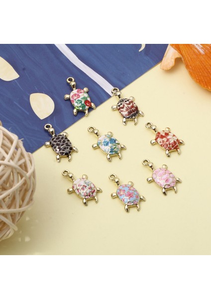 No.4 Boyutu Okyanus Deniz Kaplumbağası Hayvan Takılar Dıy Takı Renkli Emaye Kolye Kolye Bilezik Metal Kolye Takı x 14MM (Yurt Dışından) fırsatları