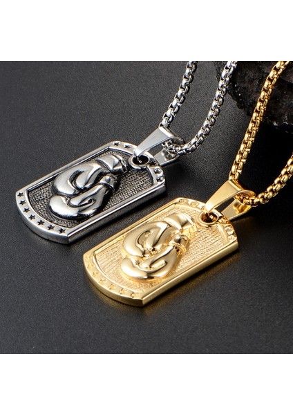 Gümüş Kişilik Moda Boks Eldiveni Kolye Kolye Erkekler Için Boxer Yaratıcı Tasarım Aksesuarları Hediye (Yurt Dışından) modelleri