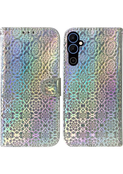 Tecno Pova Neo 2 Cüzdan Kılıf Için Kılıf Kart Yuvası Standı Tutucu Glitter Pu (Yurt Dışından)