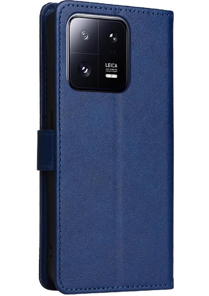 Kart Yuvası Iş ile Xiaomi 13 Pro Klasik Düz Renk Için Flip Case (Yurt Dışından) fırsatları
