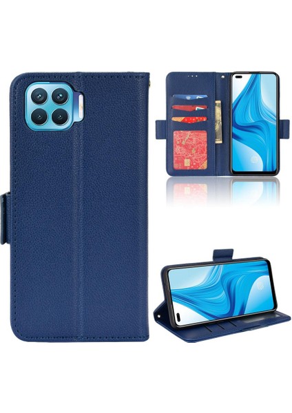 Oppo A93 4g Manyetik Kart Yuvaları Için Kılıf Tutucu Pu Deri Cüzdan Yan (Yurt Dışından)