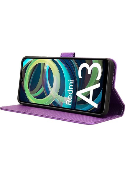 Xiaomi Poco C61 Kapak Manyetik Cüzdan Kart Tutucu Kickstand (Yurt Dışından)