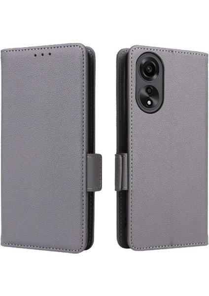 Oppo A78 4g Kart Yuvaları Için Kılıf Tutucu Pu Deri Cüzdan Yan Toka (Yurt Dışından) modelleri