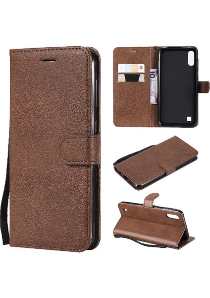 Kart Yuvası ile Samsung Galaxy M10 Için Flip Case Iş Cüzdan Telefon Kılıfı (Yurt Dışından)
