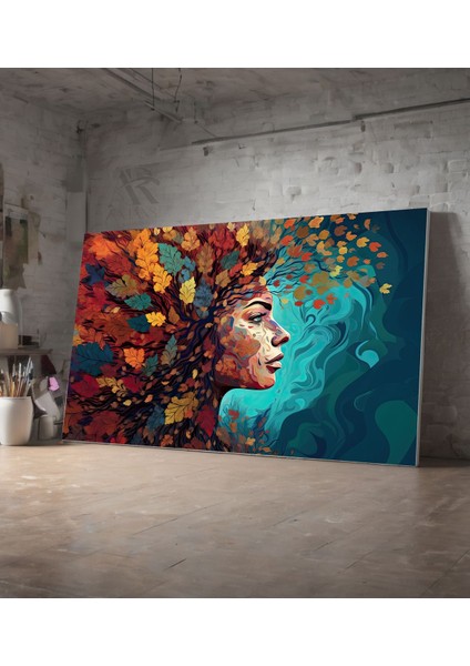 Kadın Tasarım Yüz Güzellik Dekoratif Kanvas Tablo fiyatları