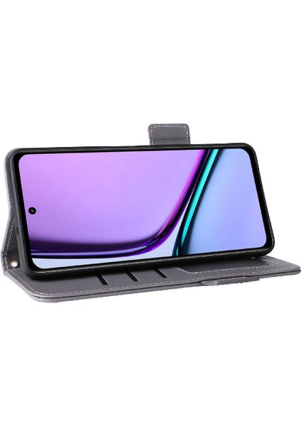Realme 12 Lite 4g Için Kılıf Cüzdan Yan Toka Pu Deri Kart Yuvaları Tutucu (Yurt Dışından)
