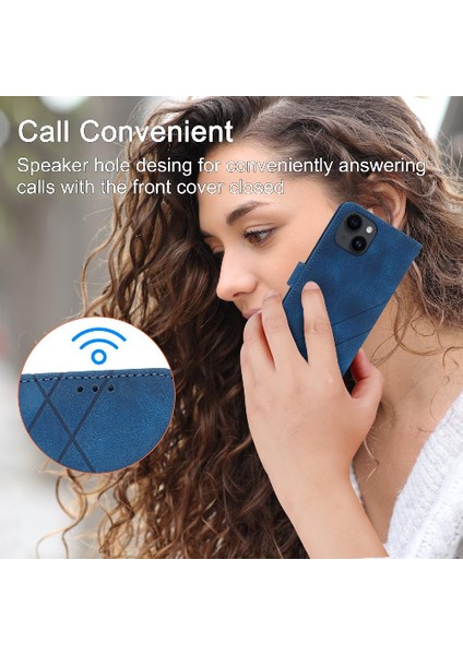 Iphone 15 Için Filp Durumda Artı Bilek Kayışı Kickstand Kredi Kartı Tutucu Pu (Yurt Dışından)