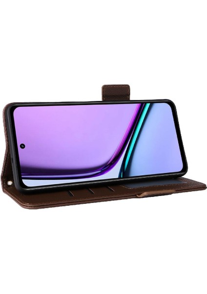 Realme 12 Lite 4g Için Kılıf Cüzdan Yan Toka Pu Deri Kart Yuvaları Tutucu (Yurt Dışından)