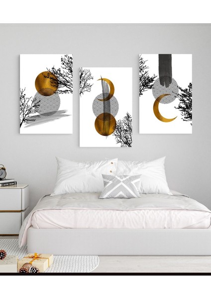 Soyut Dallarla Harmoni Dekoratif Tablo