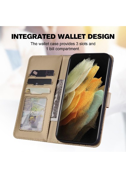 Samsung Galaxy S21 Ultra Kapak Çevirin Cüzdan Basit Iş Durum (Yurt Dışından) indirimleri