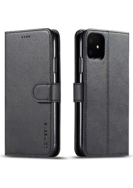 Tutucu ile iphone 11 Için Kılıf Buzağı Doku Yatay Çevir Deri Kılıf (Yurt Dışından)
