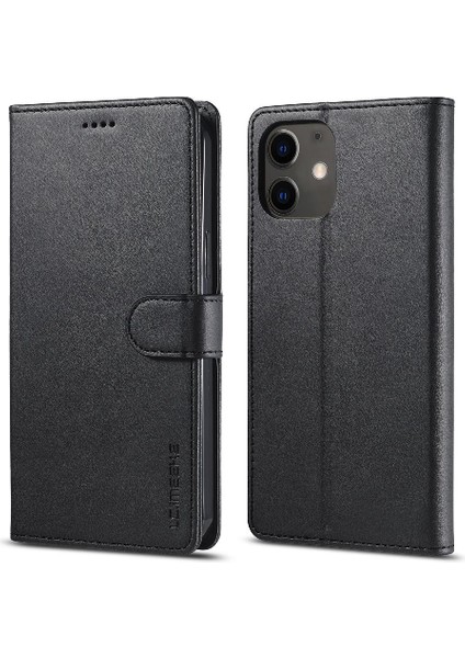 Tutucu Kart Yuvaları ile iphone 12 Mini Için Kılıf Cüzdan Buzağı Doku Flip (Yurt Dışından)