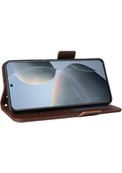 Xiaomi Poco X6 Pro Pu Deri Manyetik Yan Toka Cüzdan Kartı (Yurt Dışından)