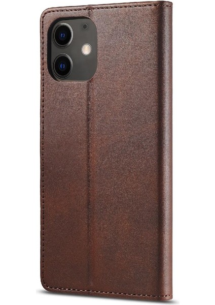 Tutucu Kart Yuvaları ile iphone 12 Mini Için Kılıf Cüzdan Buzağı Doku Flip (Yurt Dışından)