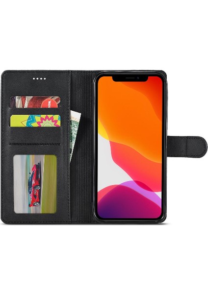 Iphone 12 Için Kılıf Pro Max Buzağı Doku Yatay Çevir Deri Kılıf ile (Yurt Dışından)