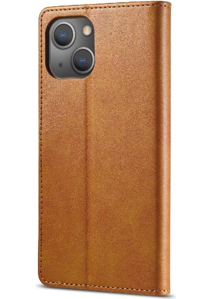 Iphone 14 Için Kılıf Artı Kart Yuvaları Cüzdan Tutucu ile Buzağı Doku Flip (Yurt Dışından)