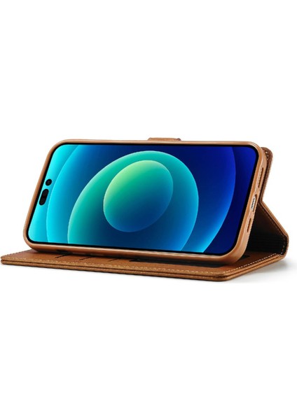 Iphone 14 Için Kılıf Artı Kart Yuvaları Cüzdan Tutucu ile Buzağı Doku Flip (Yurt Dışından)