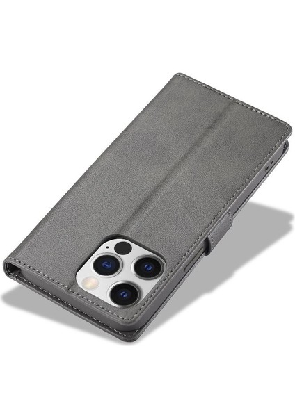 Iphone 15 Için Kılıf Pro Kart Yuvaları Cüzdan Tutucu ile Buzağı Doku Flip (Yurt Dışından)