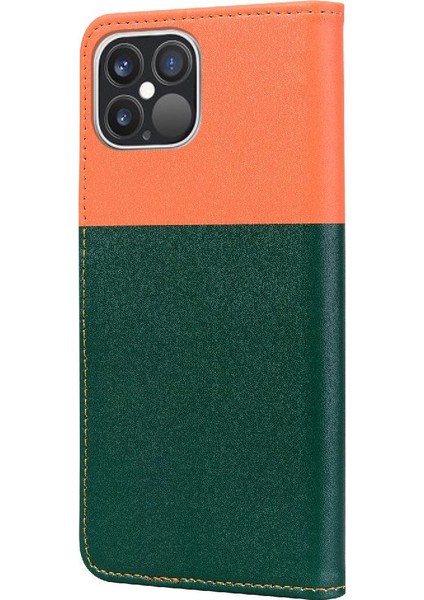 Iphone 12 Için Kılıf Pro Max Kapak Çevirin Cüzdan Basit Iş Deri Kılıf (Yurt Dışından)