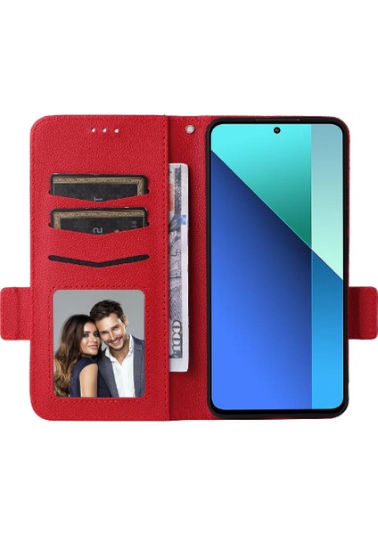 Xiaomi Redmi Için Not 13 4g Manyetik Yan Toka Kart Yuvaları Tutucu Pu (Yurt Dışından)