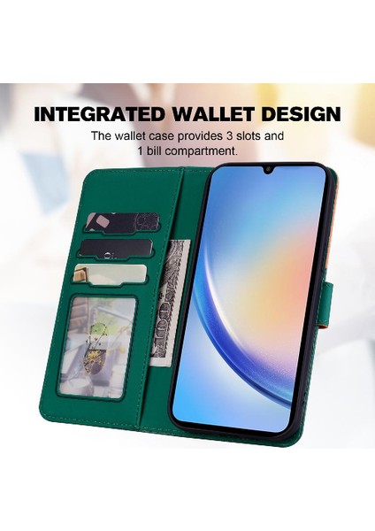 Samsung Galaxy A34 5g Için Kılıf Cüzdan Kılıf Darbeye Kapak Çevirin (Yurt Dışından)