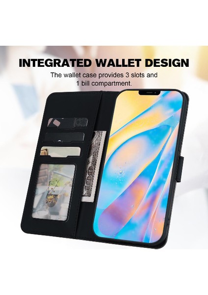 Iphone 12 Için Kılıf Mini Deri Kılıf Kapak Çevirin Cüzdan Darbeye Basit (Yurt Dışından)