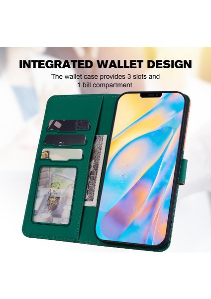 Iphone 12 Için Kılıf Mini Deri Kılıf Kapak Çevirin Cüzdan Darbeye Basit (Yurt Dışından)