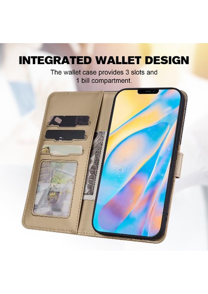 Iphone 12 Için Kılıf Mini Deri Kılıf Kapak Çevirin Cüzdan Darbeye Basit (Yurt Dışından)
