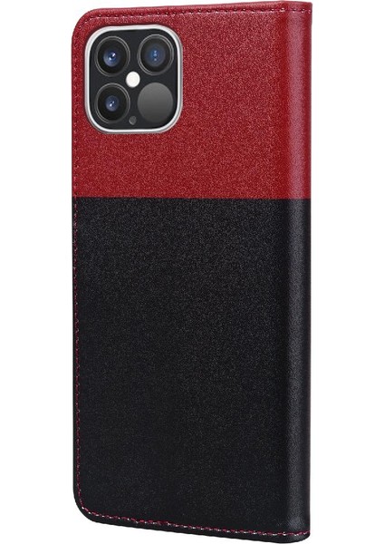 Iphone 12 Için Kılıf Pro Max Kapak Çevirin Cüzdan Basit Iş Deri Kılıf (Yurt Dışından)