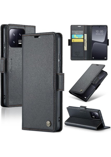 Xiaomi 13 Darbeye Durumda Cüzdan Durumda Anti Dolandırıcılık Kickstand (Yurt Dışından)