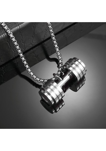 AL19498 Otoriter Serin Dambıl Kolye Kolye Halter Halter Spor Kolye Erkekler ve Kadınlar Eğlence Sporları Punk Takı (Yurt Dışından)