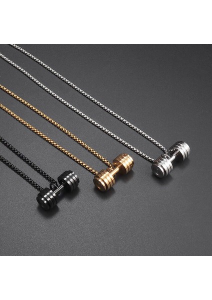 AL19498 Otoriter Serin Dambıl Kolye Kolye Halter Halter Spor Kolye Erkekler ve Kadınlar Eğlence Sporları Punk Takı (Yurt Dışından)