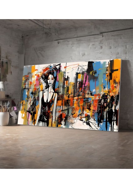 Figüratif Çizim Kadın Dekoratif Kanvas Tablo modelleri