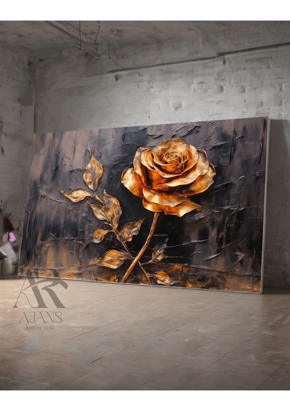 Gül Siyah ve Gold Detaylı Tablo
