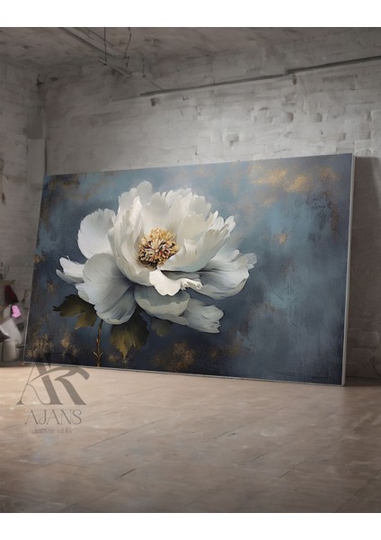 Manolya Çiçek Yağlı Boya Görünümlü Kanvas Tablo