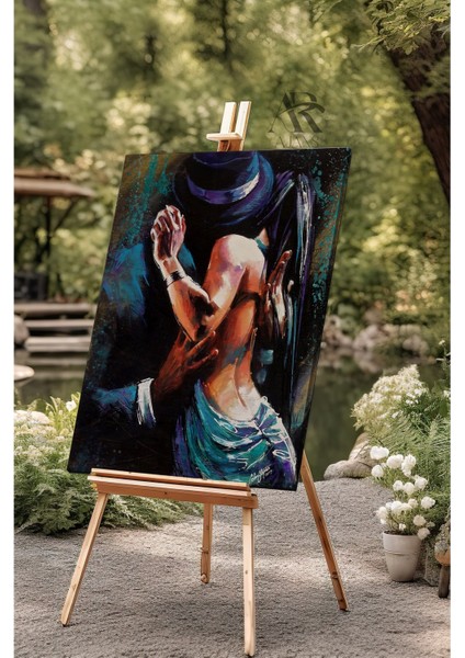 Dans Eden Çift Yağlı Boya Görünümlü Kanvas Tablo fiyatları