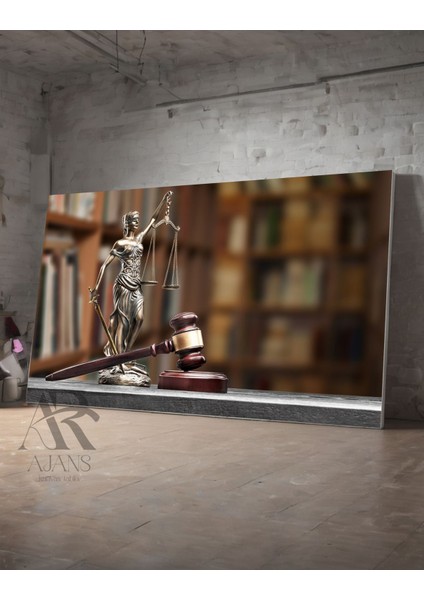 Adalet Terazisi Avukat Hakim Dekoratif Kanvas Tablo